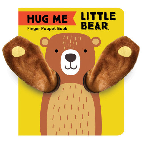 book - finger puppet - hug me - little bear by chronicle books