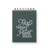 notebook - mini jotter - "hug trees..." - forest green by ruff house print shop