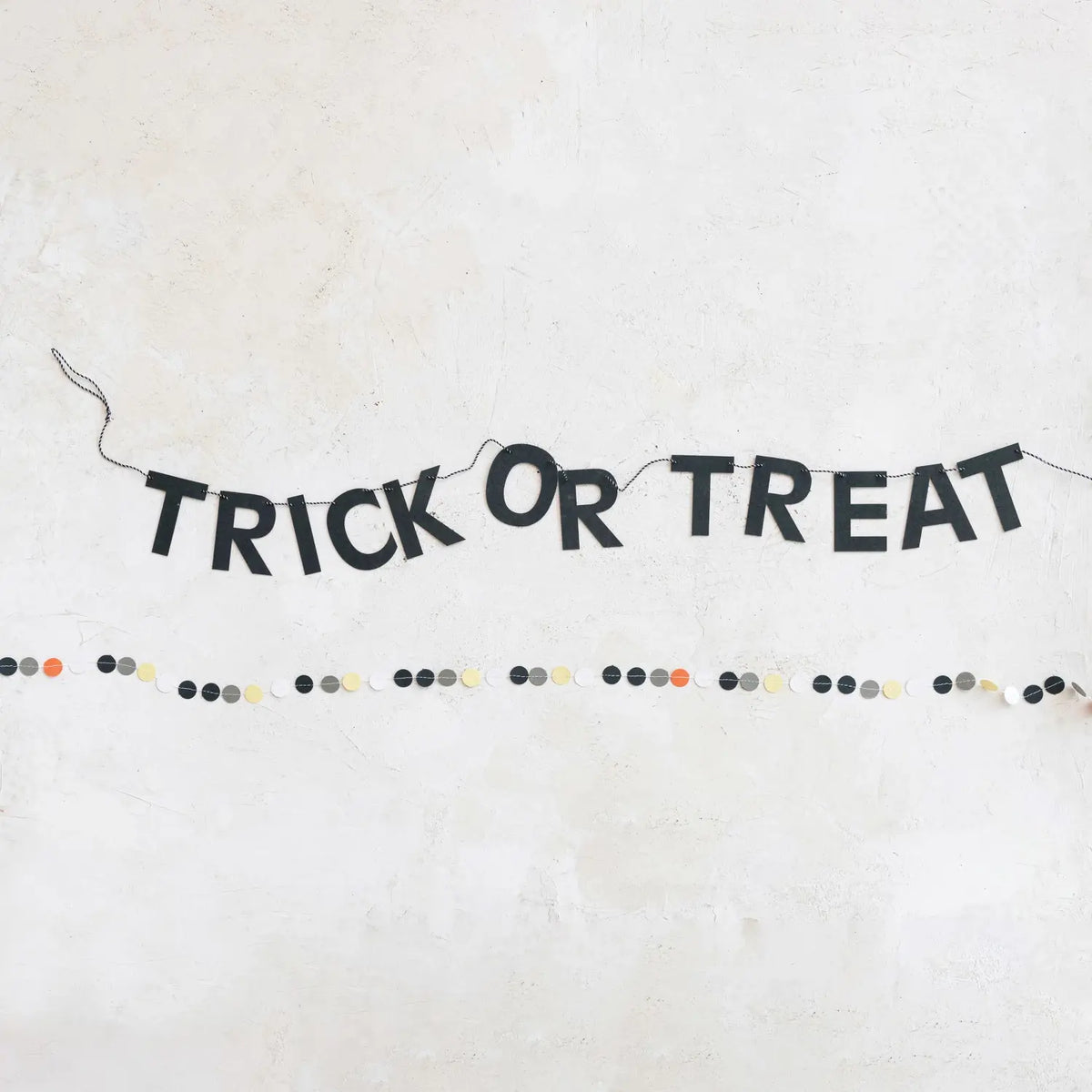 banner - "trick or treat" - black paper by creative co-op