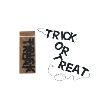 banner - "trick or treat" - black paper by creative co-op
