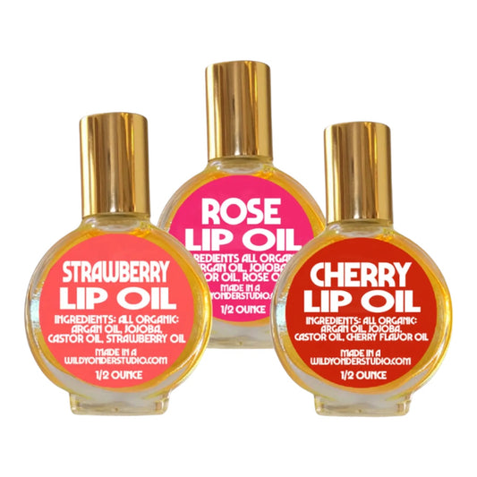 lip oil - rollerball - organic - 2 flavors by wild yonder studio
