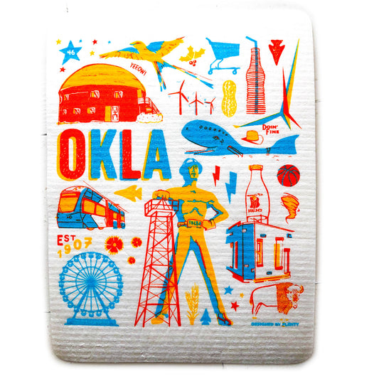 hydro dish cloth - oklahoma icons by fiddler's elbow