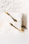 bracelet cuff - 24k gold plate - "i wanna hold your hand" by peter and june