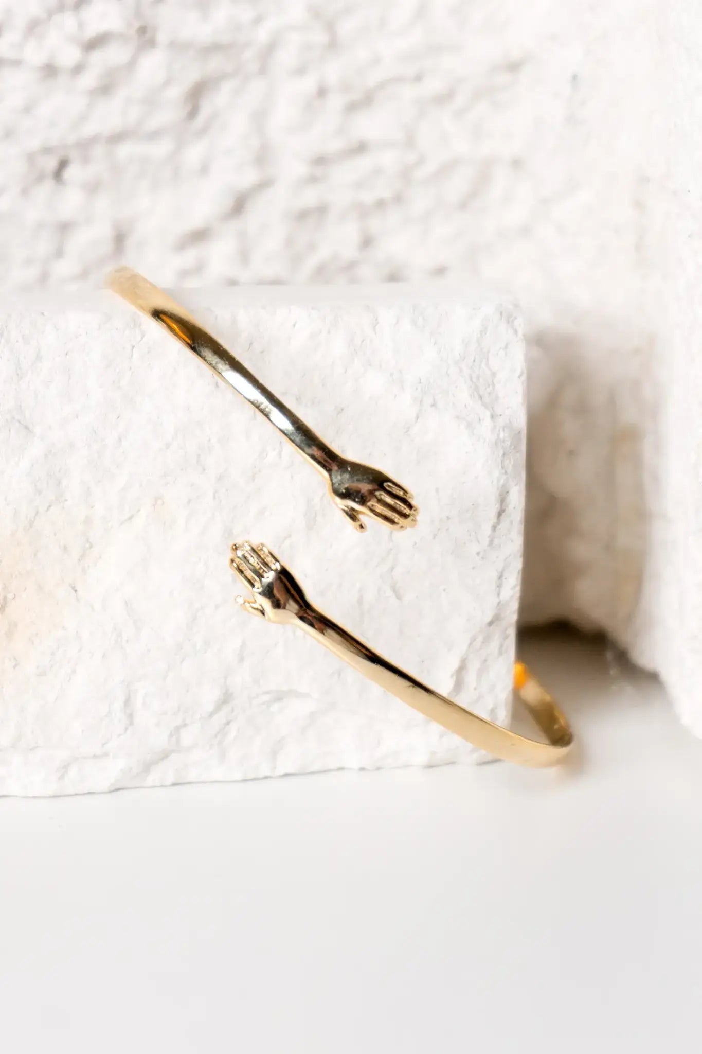 bracelet cuff - 24k gold plate - "i wanna hold your hand" by peter and june
