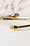 bracelet cuff - 24k gold plate - "i wanna hold your hand" by peter and june