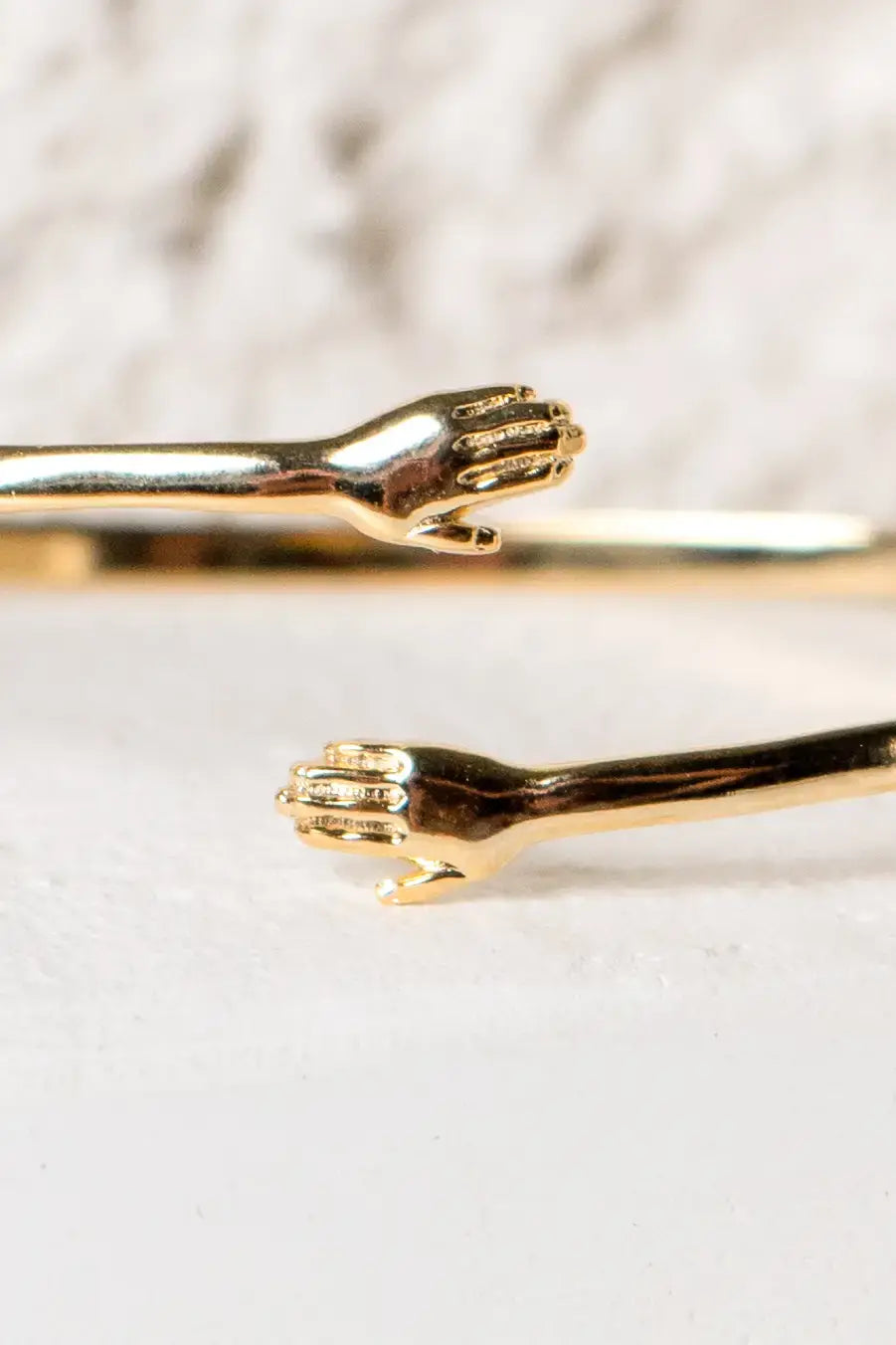 bracelet cuff - 24k gold plate - "i wanna hold your hand" by peter and june