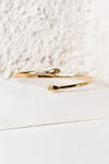 bracelet cuff - 24k gold plate - "i wanna hold your hand" by peter and june