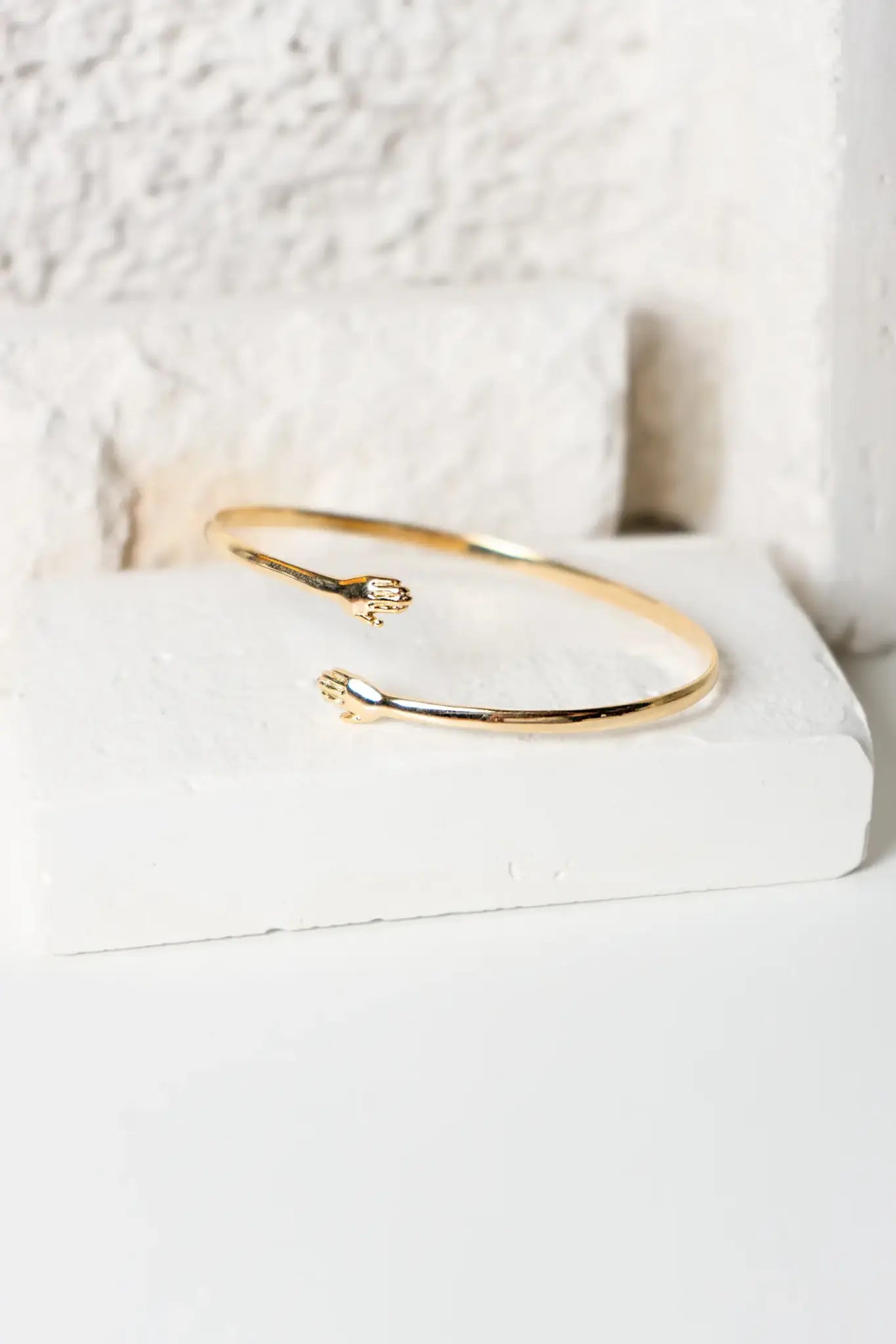 bracelet cuff - 24k gold plate - "i wanna hold your hand" by peter and june