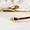 bracelet cuff - i wanna hold your hand - 24kgp by peter and june