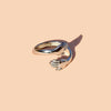 ring - i wanna hold your hand - silver plate by peter and june