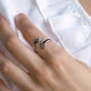 ring - i wanna hold your hand - silver plate by peter and june