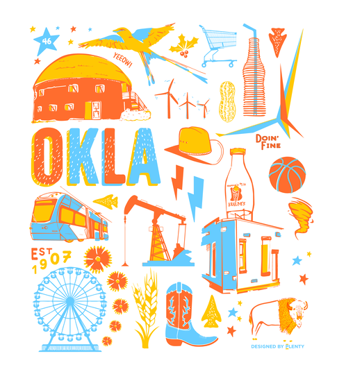 sticker - okla icons by catprint