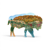 Art Print | 8x10 | Bison Outline/Wichita Mountains (Watercolor)