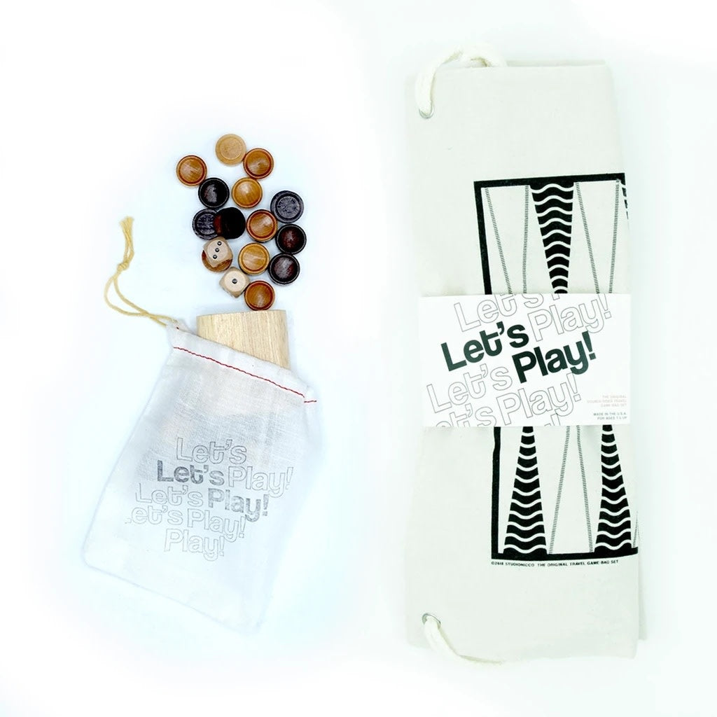 game - travel backpack - backgammon/checkers by a summer shop