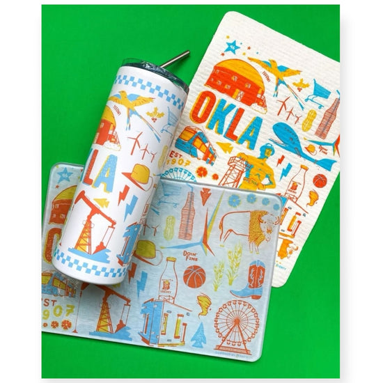 glass tray - okla icons by american brand studio