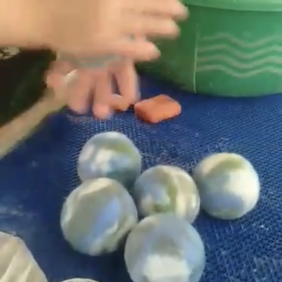 dryer ball - earth globe - blue green by plenty made