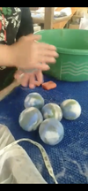 dryer ball - earth globe - blue green by plenty made