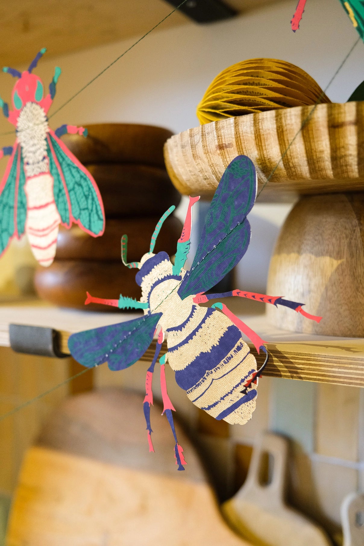garland - recycled cotton paper - insects by east end press