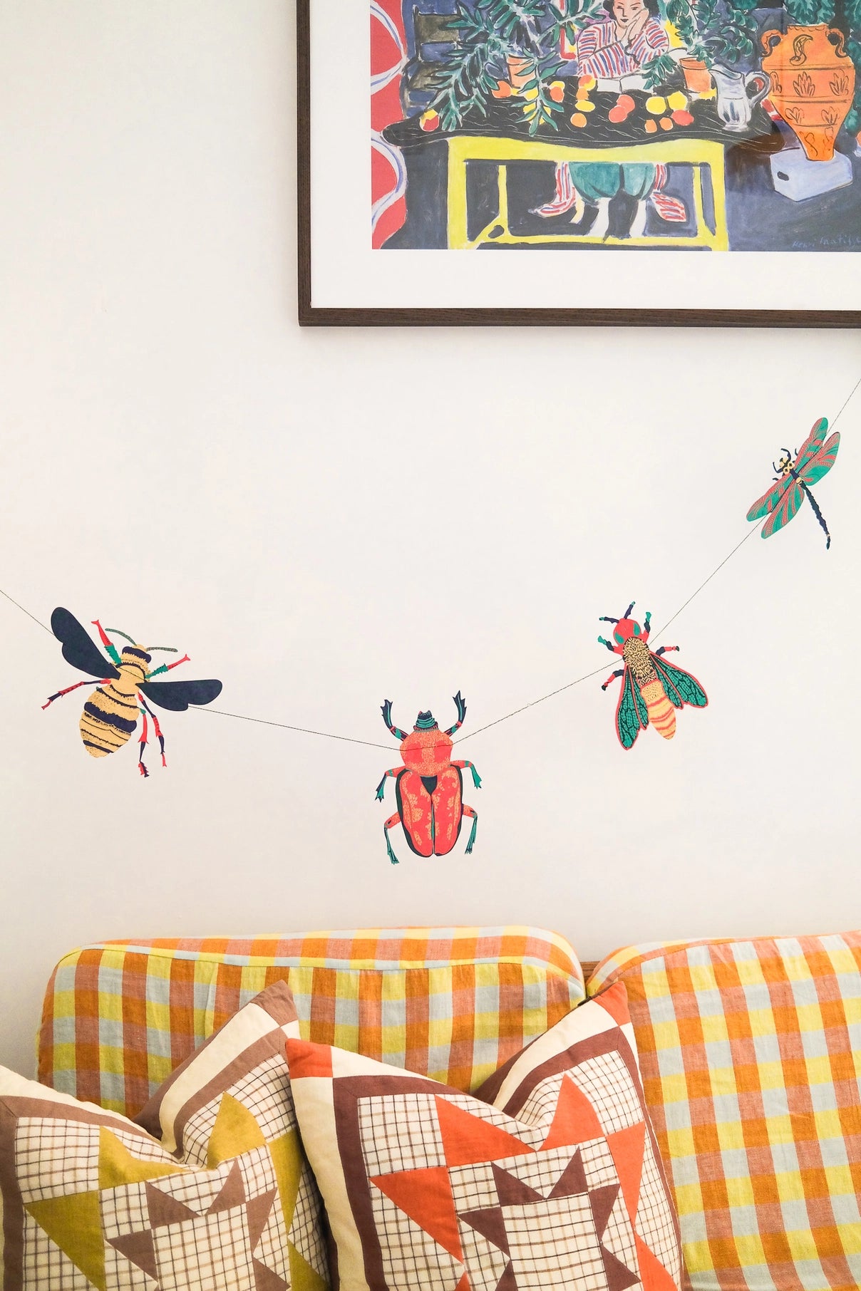garland - recycled cotton paper - insects by east end press