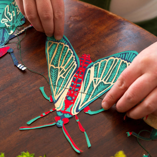 garland - recycled cotton paper - insects by east end press