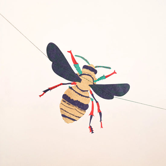 garland - recycled cotton paper - insects by east end press