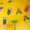 garland - recycled cotton paper - insects by east end press