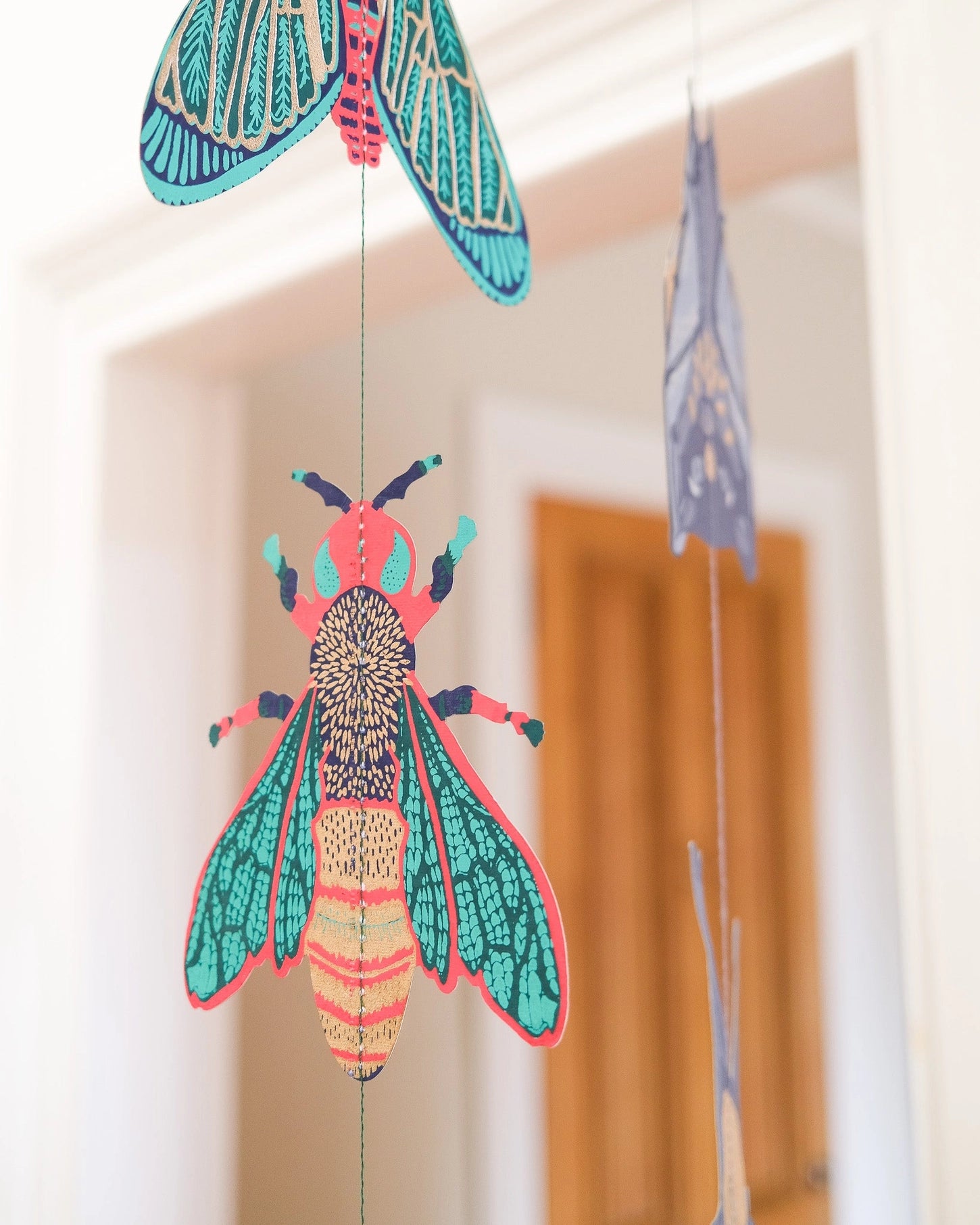 garland - vertical - recycled cotton paper - insects by east end press