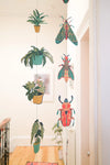 garland - vertical - recycled cotton paper - insects by east end press