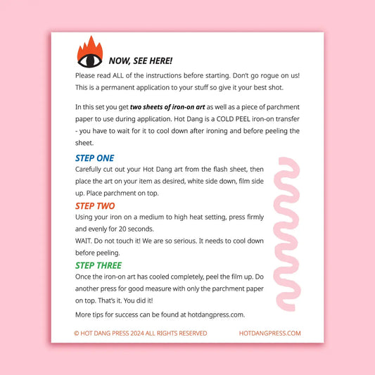 art - buddies - iron-on - dice & dominoes by hot dang press
