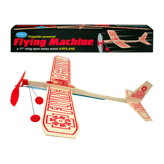 toy - airplane glider - guillows flying machine by channel craft