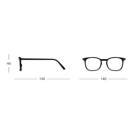 glasses readers - #e trapezoid - navy by izipizi