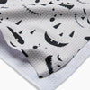 tea towel - microfiber halloween - jack o'lantern cream by geometry house