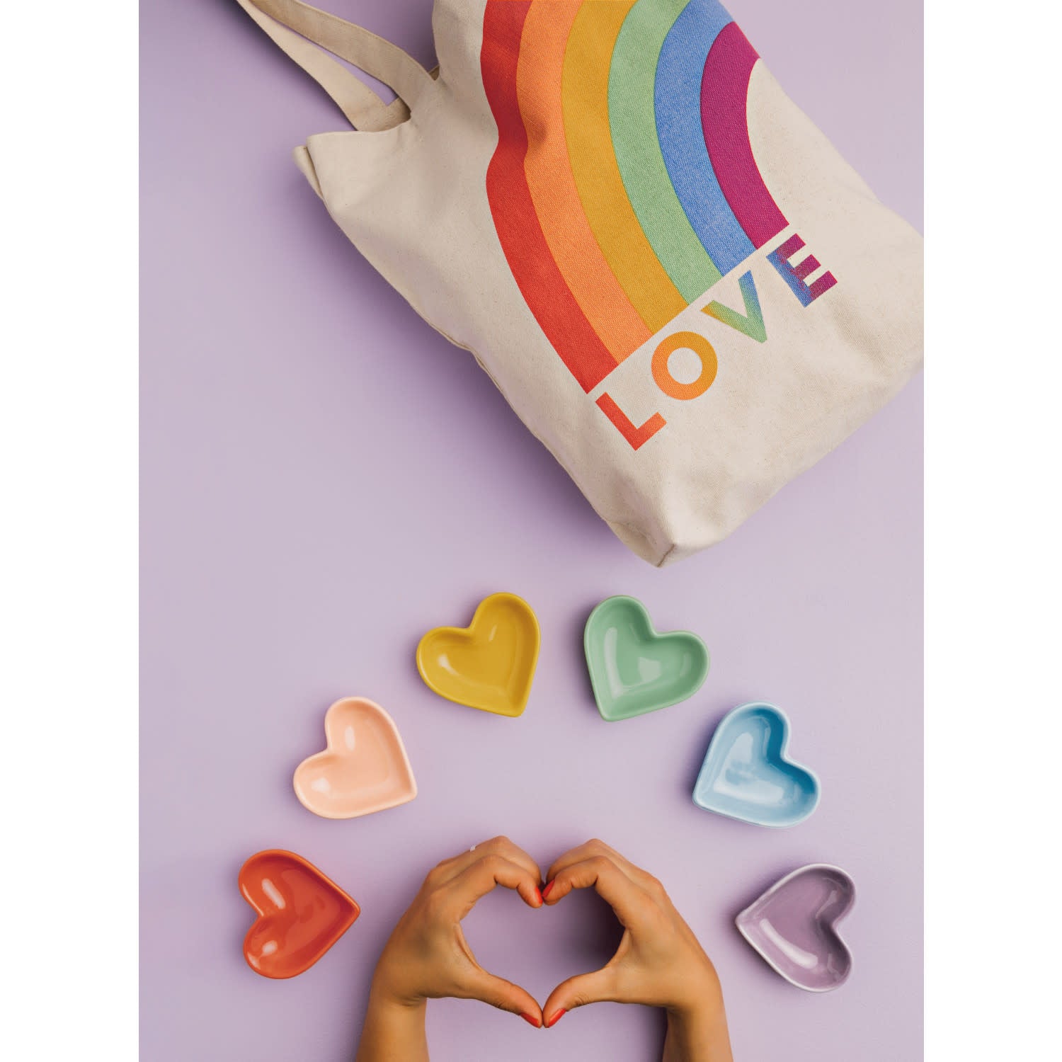 pinch bowl - heart color parade - assorted by now designs