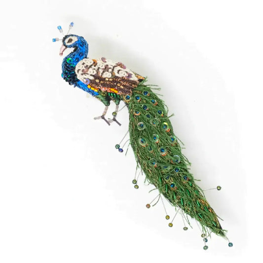 brooch pin - jewelled peacock by trovelore