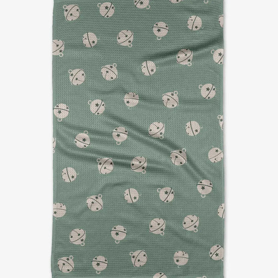 tea towel - microfiber holiday - jingle bells by geometry house