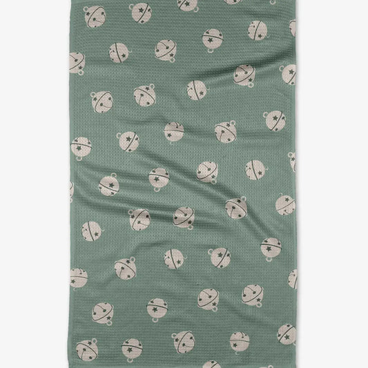 tea towel - microfiber holiday - jingle bells by geometry house