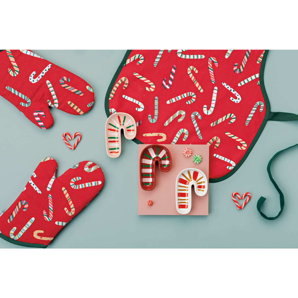 oven mitt - "merry mints" candy canes by now designs