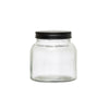 Jar|Glass|Black Lid|20oz