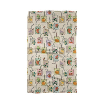 tea towel - microfiber - juicebox retro by geometry house