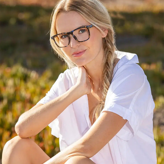 readers - blue light - "julien" - matte ivory tortoise by blue planet eyewear