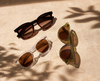 Sunglasses | Gram | Crystal Olive Green / Brown Polarized
