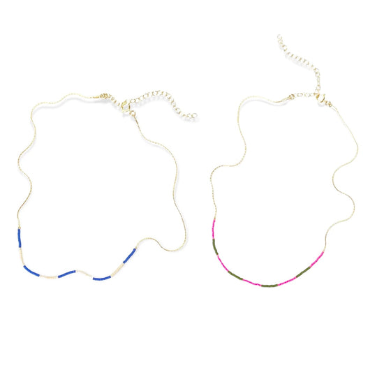 necklace - "kaleid" 14k gold filled - japanese glass beads by son of a sailor