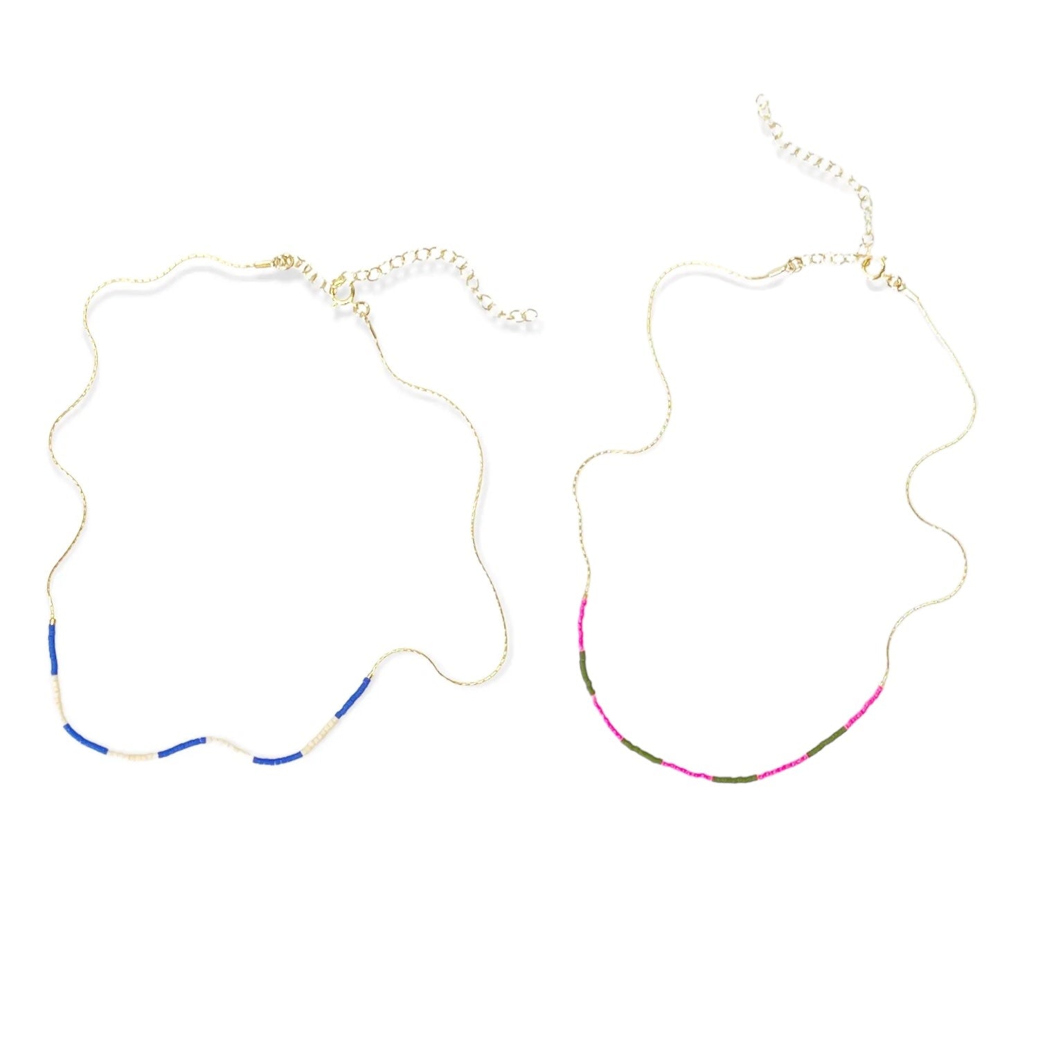 necklace - "kaleid" 14k gold filled - japanese glass beads by son of a sailor