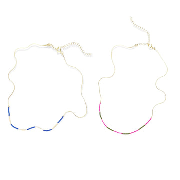 necklace - "kaleid" 14k gold filled - japanese glass beads by son of a sailor