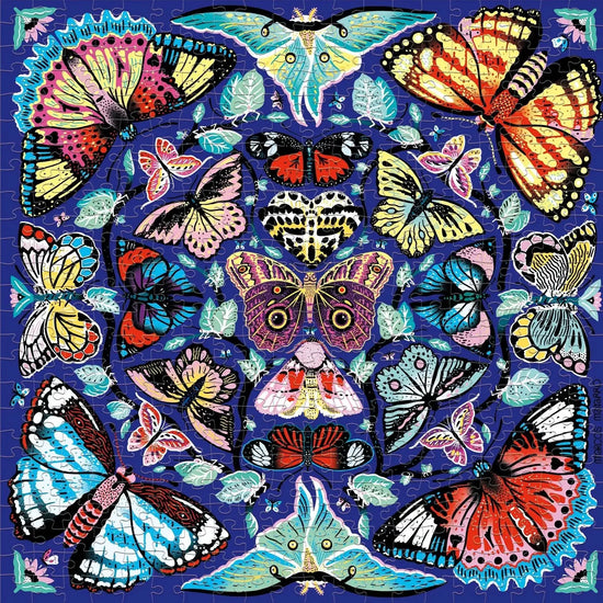 puzzle - 500-piece - kaleido-butterflies by chronicle books