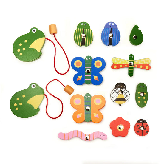 game - wooden fishing - catch a bug by kikkerland