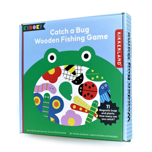 game - wooden fishing - catch a bug by kikkerland