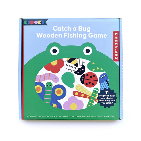 game - wooden fishing - catch a bug by kikkerland