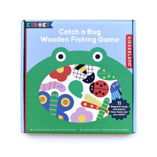 game - wooden fishing - catch a bug by kikkerland