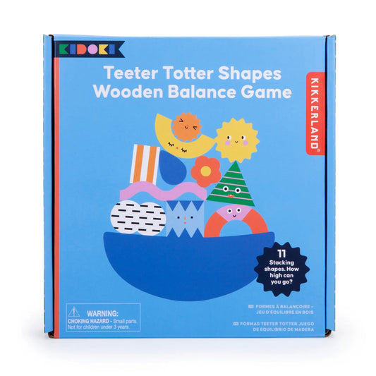 game - wooden shapes - teeter totter by kikkerland